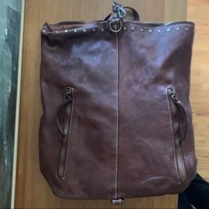 Italian Leather Backpack Purse